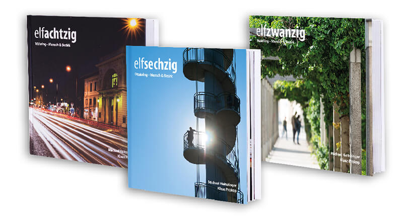 Image of three books about three districts of Vienna from ArgeElfachtzig